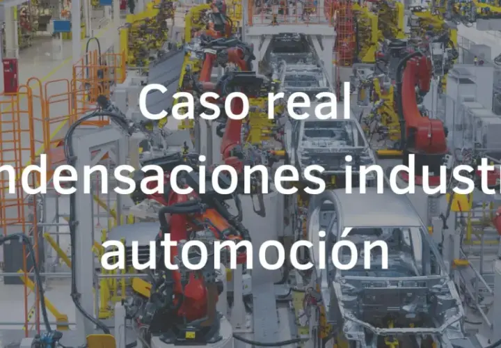 Robots en línea de montaje automotriz. Un caso real de humedad por condensación en la industria.