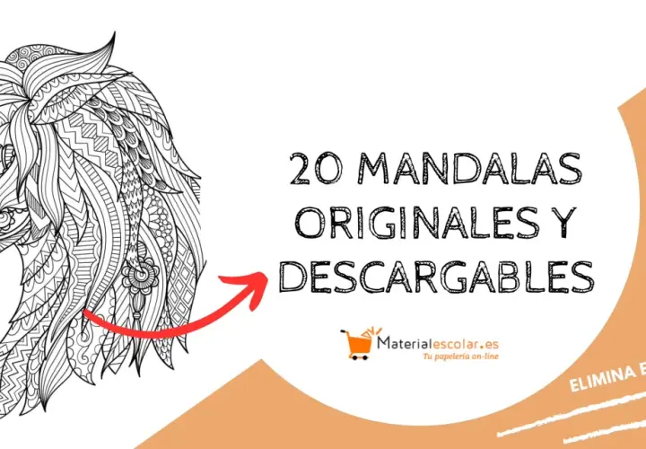 Un unicornio detallado, ideal para dibujos para copiar adultos. Descarga 20 mandalas originales y alivia el estrés.