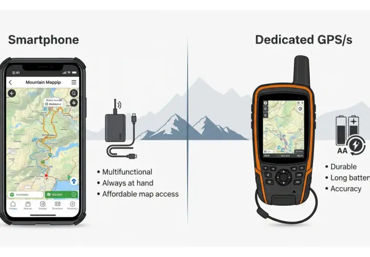 Smartfon z mapą górską vs. dedykowany GPS. Wybierz swoje GPS w góry – niezawodność czy wszechstronność?