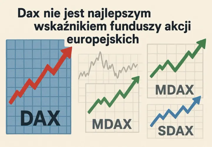 Wykresy DAX, MDAX i SDAX pokazują zmienność rynków akcji. DAX, duża giełda niemiecka, nie zawsze jest najlepszym wskaźnikiem.