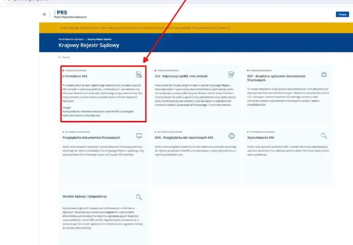 Jak złożyć wniosek do KRS elektronicznie? Instrukcja na portalu Rejestrów Sądowych. Zaloguj się, by złożyć e-formularz KRS.