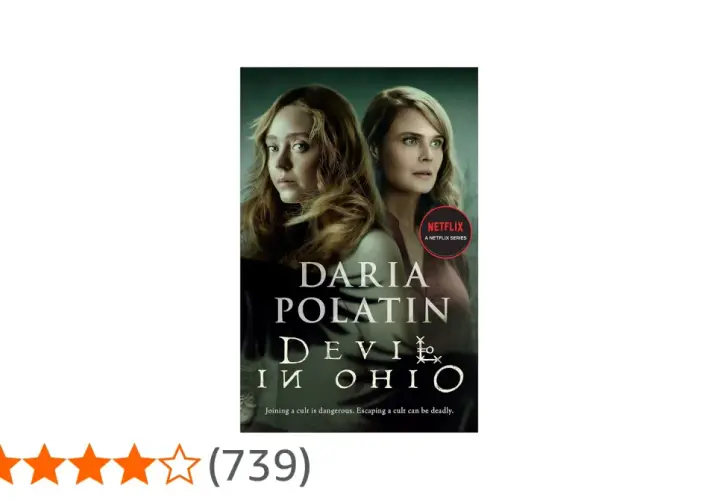 Omslag för "Devil in Ohio" av Daria Polatin, en Netflix-serie. Två kvinnor tittar oroligt in i kameran.