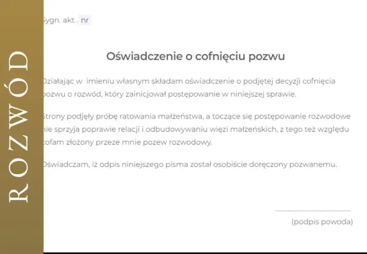 Cofnięcie wniosku z sądu rodzinnego: poradnik + wzór pisma