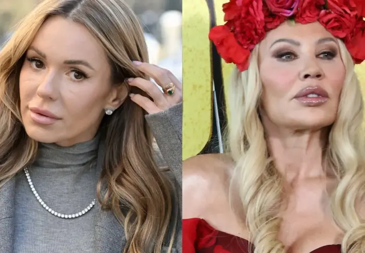 Monika Jarosińska i Doda w zestawieniu. Jedna w szarościach i diamentach, druga w czerwieni i wianku z róż.