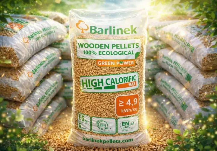 Worek pelletu Barlinek, 100% ekologiczny, o wysokiej kaloryczności. Idealny do ogrzewania, dostępny w Mińsku Mazowieckim.