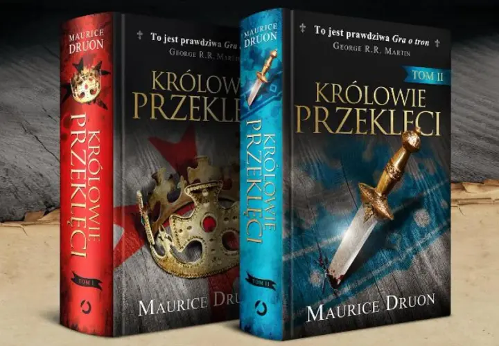 Książki historyczne dla młodzieży: "Królowie Przeklęci" Maurice'a Druona, z koroną i sztyletem, zapraszają do epickiej podróży.
