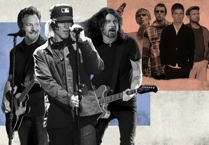 Eddie Vedder, Dave Grohl i członkowie Oasis – ikony, które tworzą najsłynniejsze utwory rockowe.