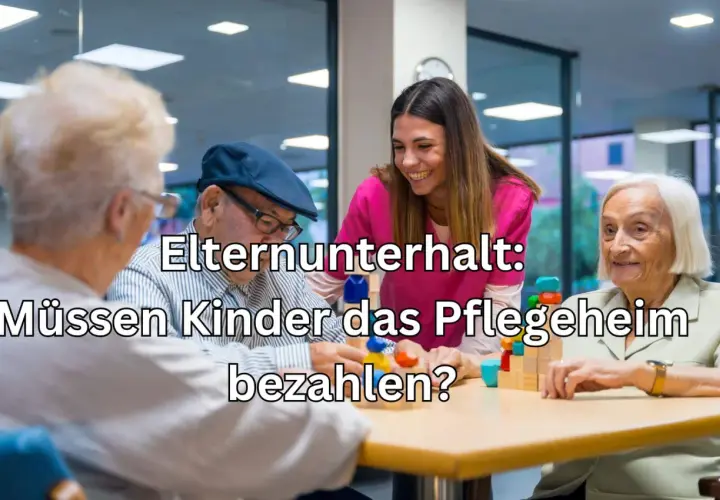 Senioren spielen mit einer Betreuerin. Die Frage nach den Pflegekosten für Kinder und ob sie für das Pflegeheim aufkommen müssen, beschäftigt viele Familien.