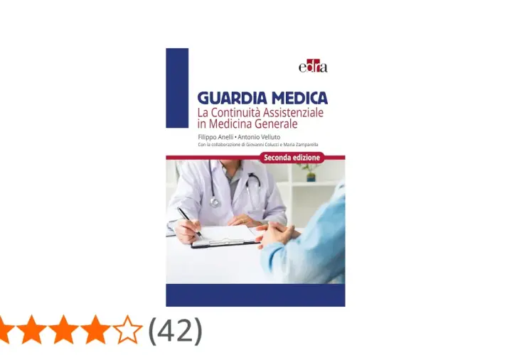 Copertina libro "Guardia Medica" sulla continuità assistenziale, con medici e pazienti. Utile per organizzare i turni guardia medica.