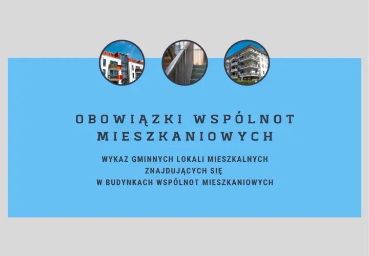 Obowiązki wspólnot mieszkaniowych: wykaz gminnych lokali mieszkalnych w budynkach wspólnot.