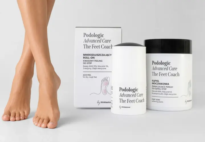 Zadbaj o swoje stopy z pedibaehr. Zestaw kosmetyków do pielęgnacji stóp: peeling roll-on i kąpiel zmiękczająca.
