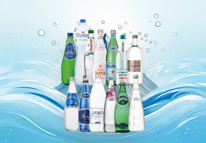 Woda źródlana czy mineralna? Kolekcja butelek z wodą: Kinga, Bystra, Perrier, Evian i inne.