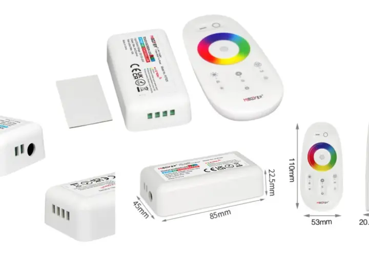 Sterownik RGB LED z pilotem dotykowym. Zestaw do sterowania oświetleniem LED.