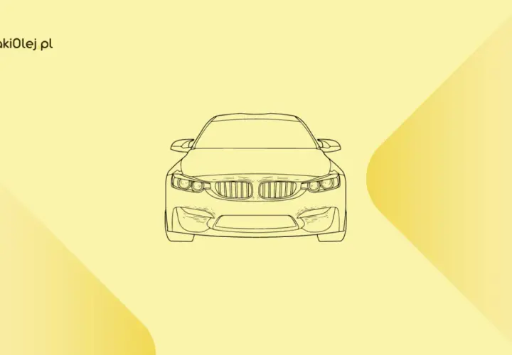 Szkic BMW z charakterystycznym grillem. Znajdź idealny olej do BMW na JakiOleJ.pl i zadbaj o swój samochód.