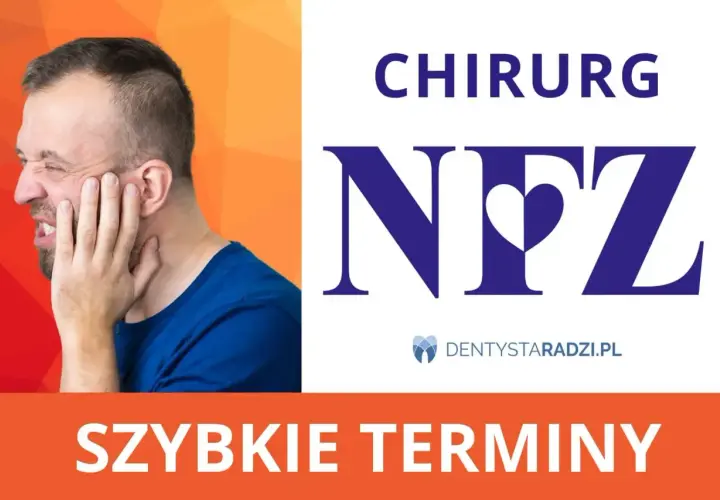 Chirurg NFZ: podcięcie wędzidełka, szybkie terminy. Mężczyzna z bólem zęba.