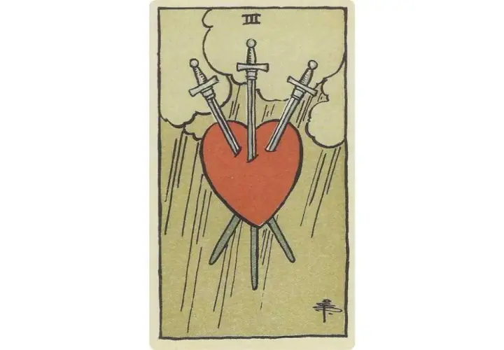  Trójka mieczy tarot - znaczenie tajemniczej karty, interpretacja, symbolika