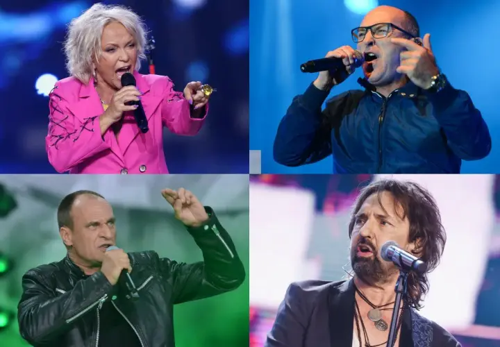 Polskie zespoły muzyczne alfabetycznie: Kora, Kazik, Muniek Staszczyk, Maciej Maleńczuk.