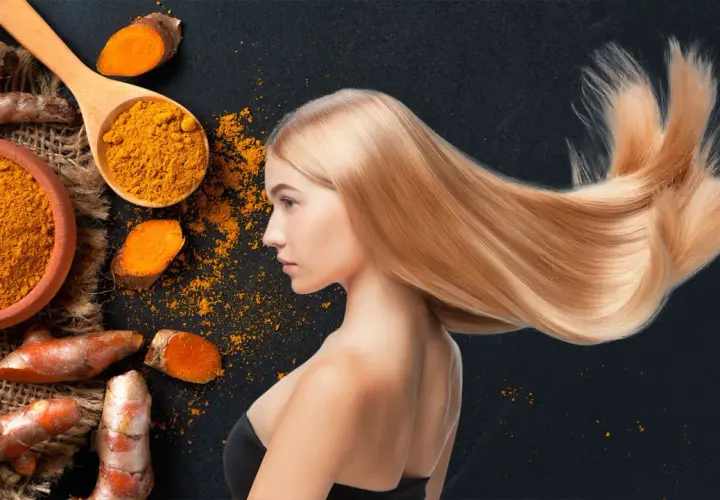 La cúrcuma para el cabello: raíces, polvo y una melena rubia radiante.