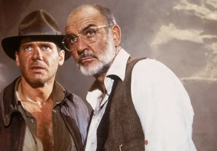 Indiana Jones i jego ojciec, Henry Jones Sr., w filmie "Indiana Jones i ostatnia krucjata".