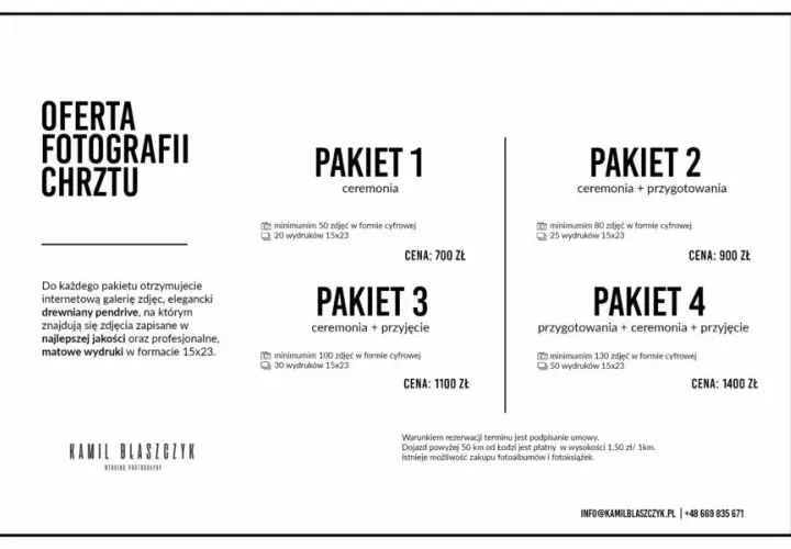 Fotograf na chrzest: Ile kosztuje? Sprawdź ceny i pakiety