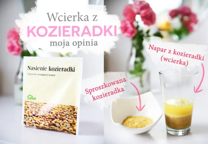 Wcierka z kozieradki: jak długo moczyć nasiona na wcierkę pobudzającą porost włosów. Widać nasiona, proszek i gotowy napar.