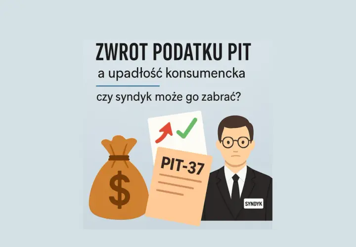 Zwrot podatku PIT a upadłość konsumencka. Czy syndyk masy upadłości może zabrać pieniądze z worka z dolarem i formularza PIT-37?