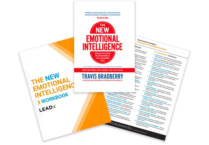 The New Emotional Intelligence workbook and book, showcasing determination as a strength through strategies for developing EQ.