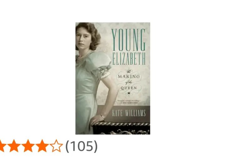 Buchcover "Young Elizabeth: The Making of the Queen" von Kate Williams zeigt eine junge Königin Elisabeth II.