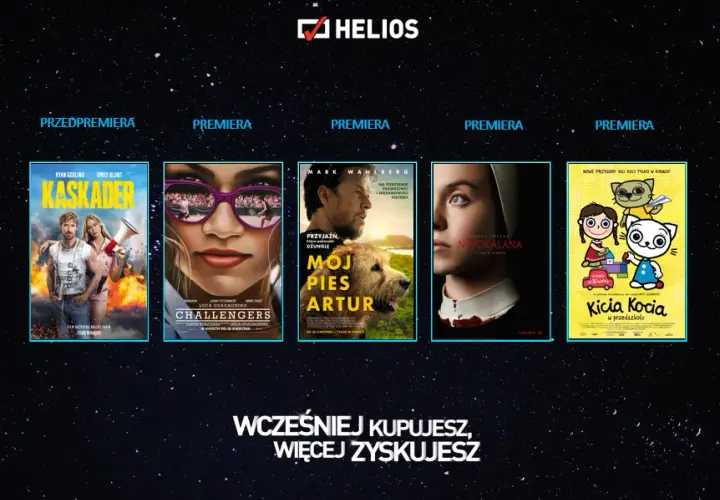 Jakie filmy grają w kinie Helios? Sprawdź najnowsze seanse i atrakcje