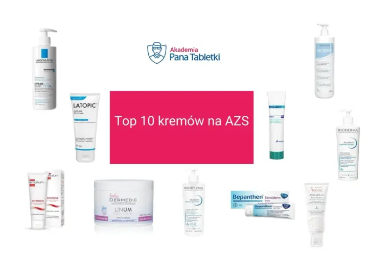 Krem na atopowe zapalenie skóry - zobacz ranking najlepszych produktów. Na zdjęciu m.in. La Roche-Posay, Bioderma, Avene.