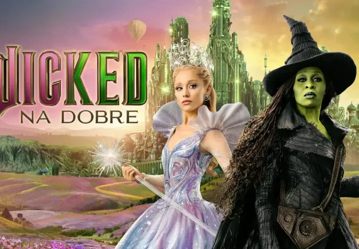Dwie czarownice, dobra i zła, na tle krainy Oz. Dowiedz się, gdzie obejrzeć "Wicked"!