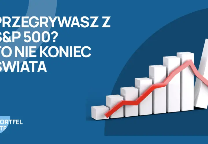 Przegrywasz z S&P 500? To nie koniec świata. Wykres słupkowy z czerwoną linią spadkową.