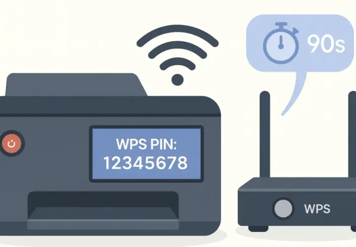 Jak wydrukować hasło do drukarki HP? Wyświetlony kod WPS na drukarce i routerze pomoże połączyć urządzenia.