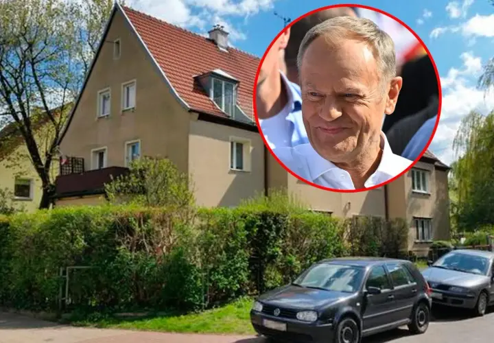 Dom i samochody, a w tle uśmiechnięty Donald Tusk. Tak może wyglądać życie, gdy zastanawiamy się, jak mieszka Tusk.