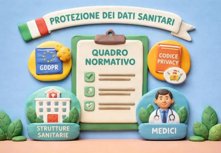 Protezione dati sanitari: quadro normativo con GDPR, codice privacy, strutture sanitarie e medici.