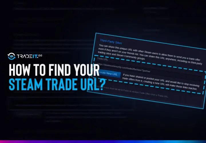 Jak znaleźć swój Steam trade link? Obraz pokazuje, gdzie znajdziesz swój Steam trade link, aby otrzymywać oferty wymiany.