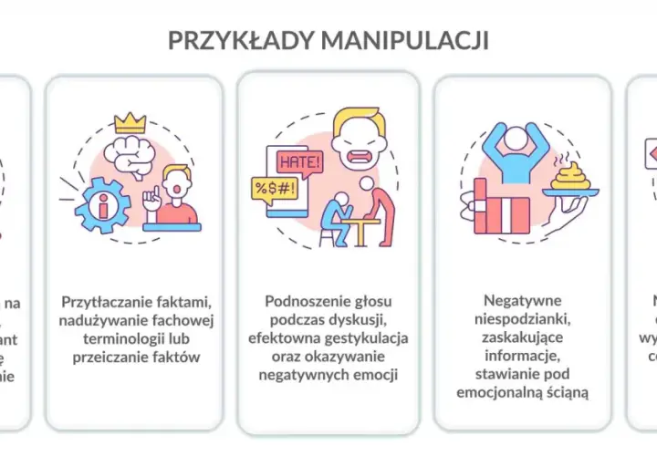 Manipulant to ten, kto naciska, przytłacza faktami, podnosi głos, stosuje negatywne niespodzianki lub presję czasu.