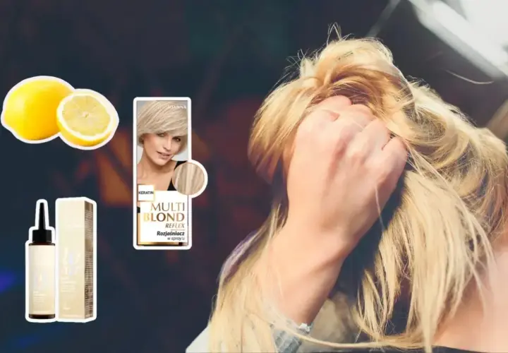 Cytryna na włosy? Joanna Multi Blond Reflex rozjaśniacz w sprayu i cytryna dla naturalnego blasku.