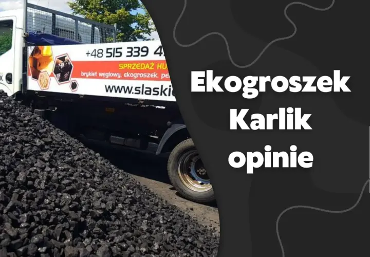 Który ekogroszek z PGG jest najlepszy? Opinie o ekogroszku Karlik. Ciężarówka z węglem i stos ekogroszku.