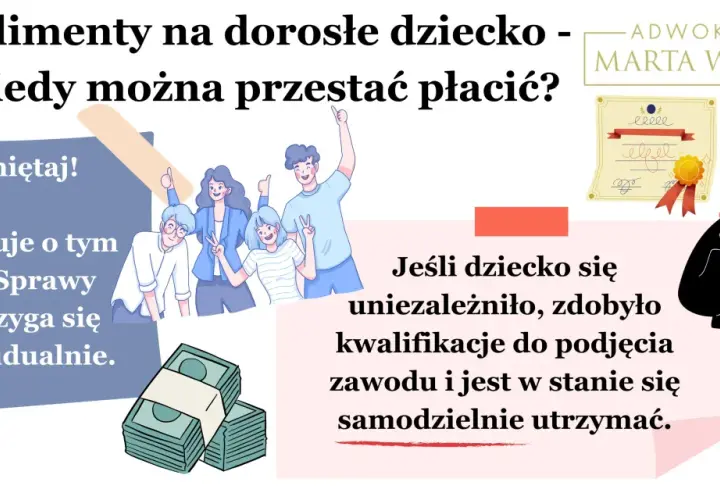 Alimenty na dorosłe dziecko: czy można przestać płacić bez orzeczenia sądu? Sąd decyduje indywidualnie, gdy dziecko jest samodzielne.