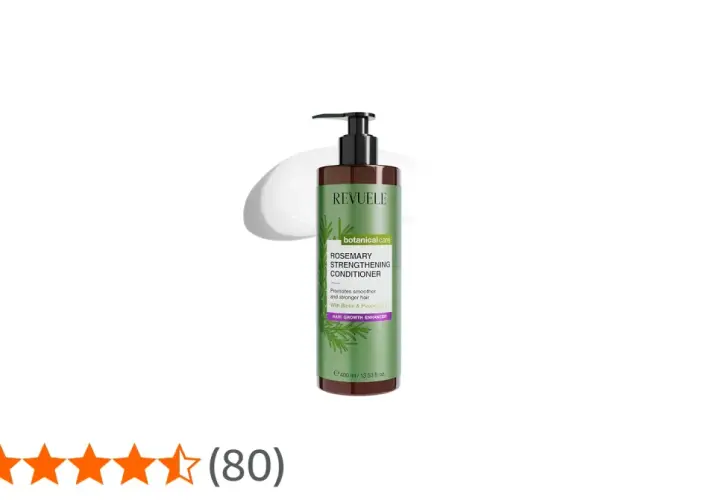 Acondicionador fortalecedor Revuele Rosemary, con excelentes opiniones. Promueve un cabello más suave y fuerte.