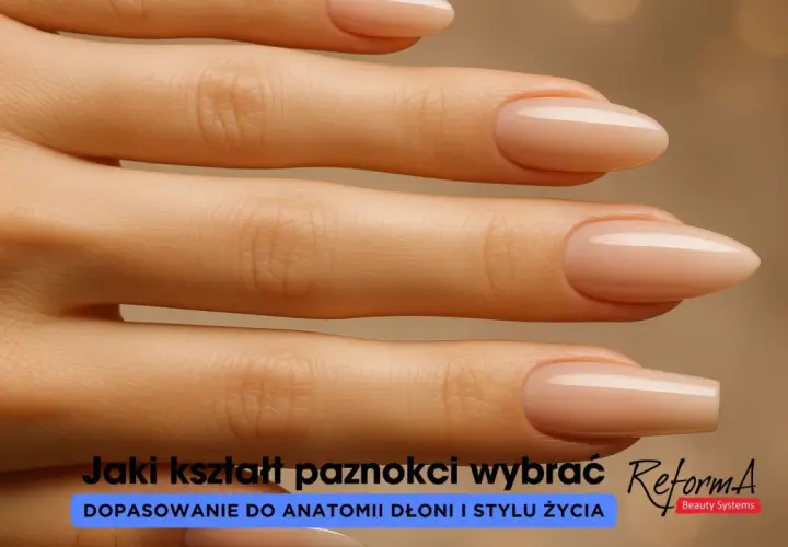 Dłonie z paznokciami w kształcie migdała i kwadratowym. Różne rodzaje paznokci dopasowane do dłoni i stylu życia.