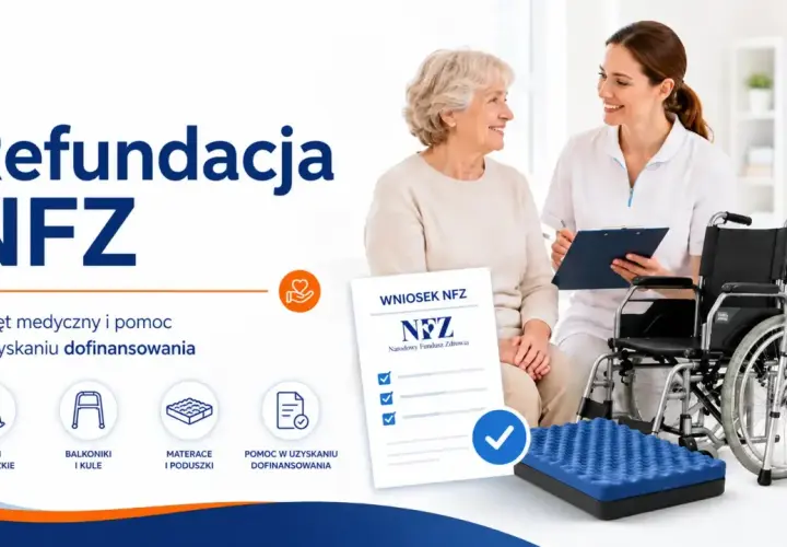 Dowiedz się, czy kule ortopedyczne są refundowane przez NFZ. Wniosek o dofinansowanie sprzętu medycznego, w tym wózków, balkoników i materacy.
