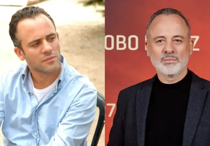 Javier Gutiérrez, actor conocido por su altura y versatilidad, en dos etapas de su carrera.