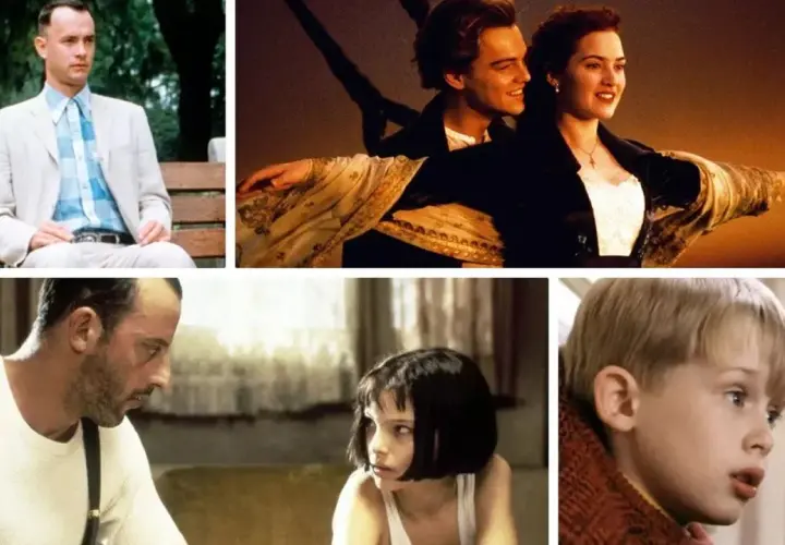 Kultowe filmy: Forrest Gump, Titanic, Leon zawodowiec, Leon i Mathilda, Kevin sam w domu.