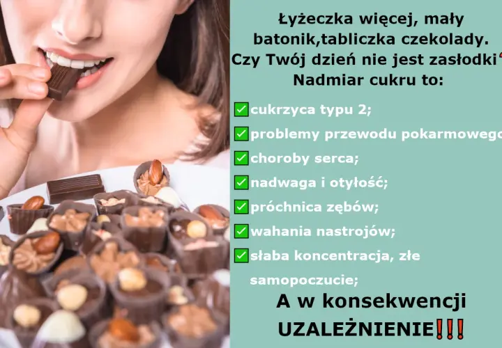 Nadmiar cukru to ryzyko cukrzycy, chorób serca, próchnicy i uzależnienia. Zastanów się nad wpływem cukru na organizm.