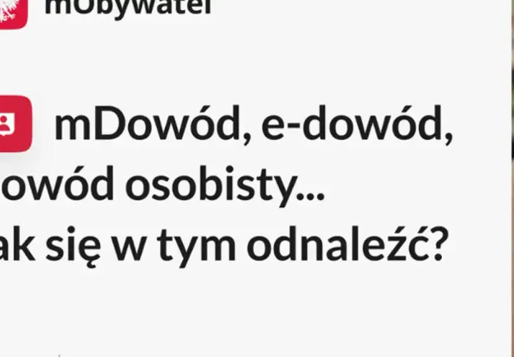 mDowód, e-dowód, dowód osobisty... jak się w tym odnaleźć? To pytanie, które może pojawić się w senniku dowód osobisty.