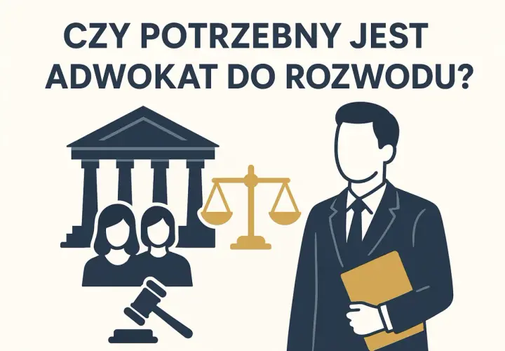Ilustracja przedstawia prawnika, sąd, wagę sprawiedliwości i dwie kobiety. Kto składa pozew o rozwód? Prawnik pomoże.