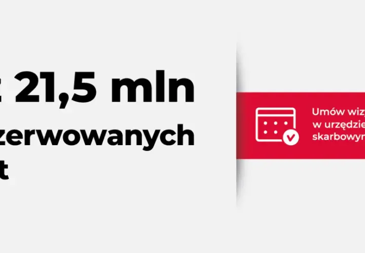 Już 21,5 mln zarezerwowanych wizyt. Kliknij, by umówić wizytę w urzędzie skarbowym.
