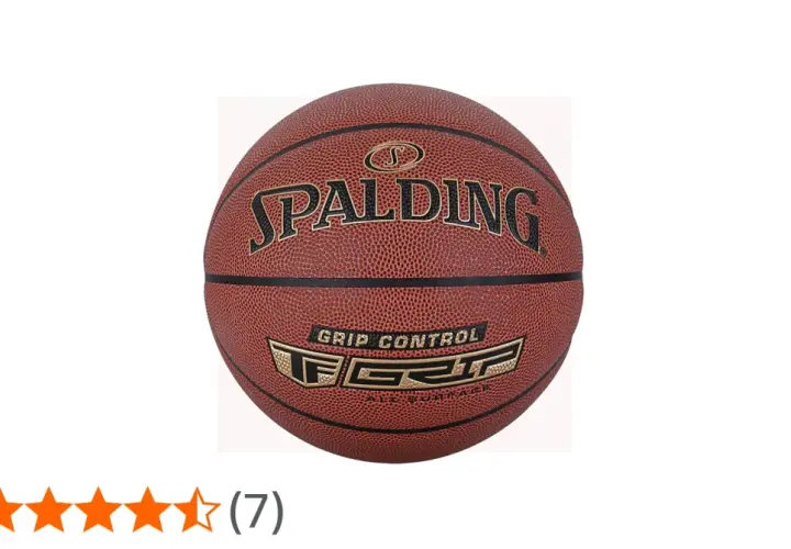 Pomarańczowa piłka do koszykówki Spalding z napisem "GRIP CONTROL" zapewniającym pewny chwyt.
